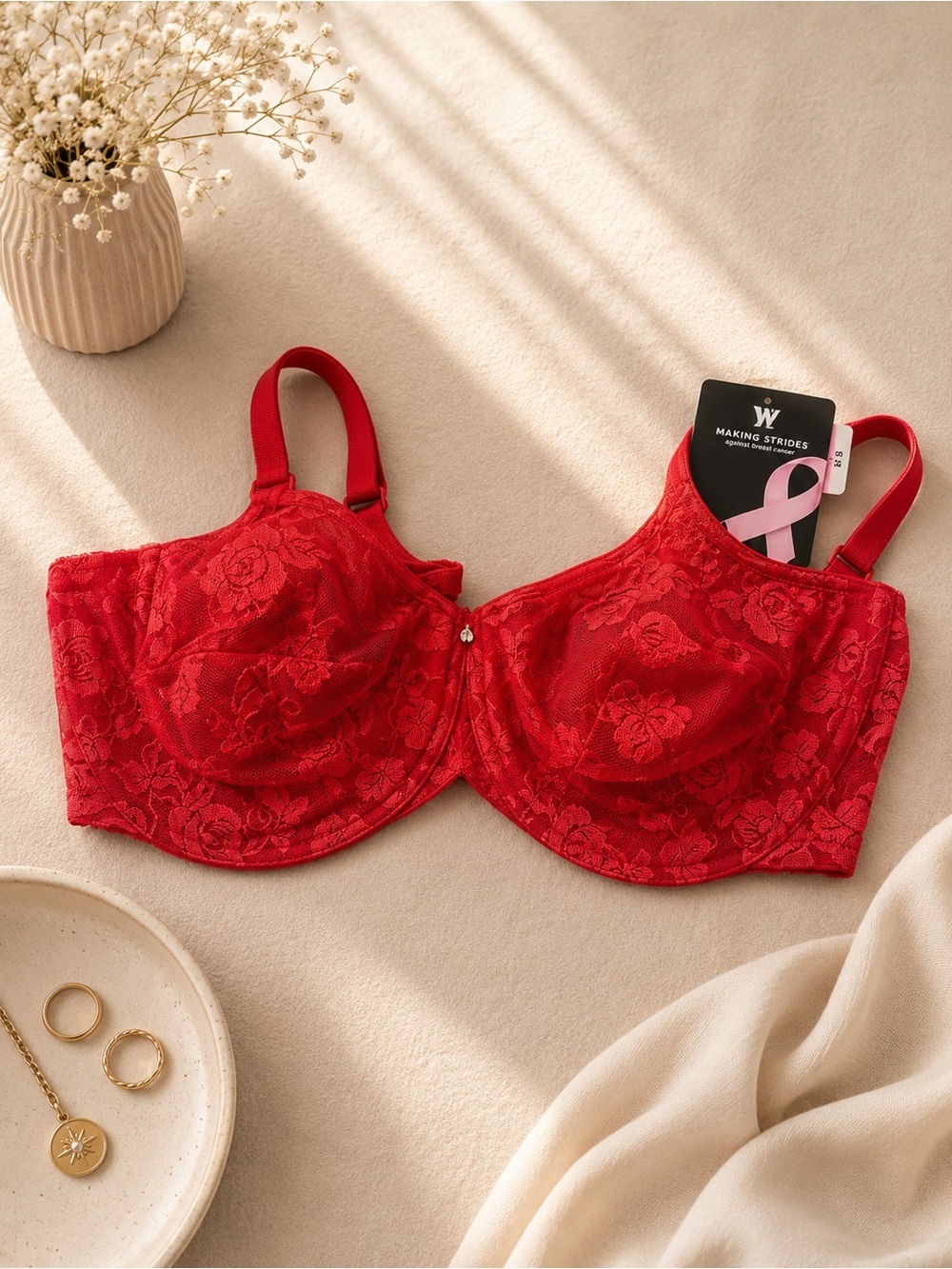 Red Lace Underwire Bra - Women Intimates & Sleepwear